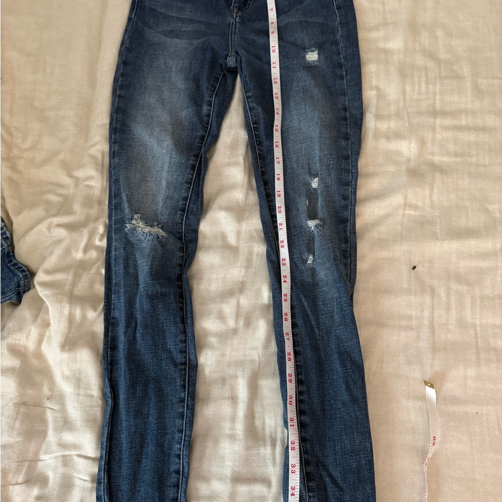 Pistola Dark Blue Distressed Skinny Jeans
